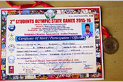 Gold Medal in 2nd Students Olympic state Games 2