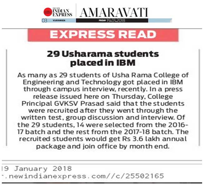 indianexpress-paperclipping-ibm-selected-students