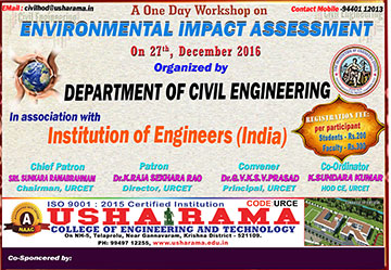 One day workshop on Environmental Impact Assessment by Civil Dept on 27-12-2016