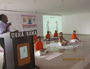 Yoga Day Celebration at Usha Rama College
